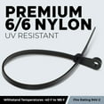 thumbnail image 4 of Best Connections 5,000 Pieces 11" Screw Down Nylon Cable Zip Ties Mounting Hole 50 Lbs Test Black, 4 of 7