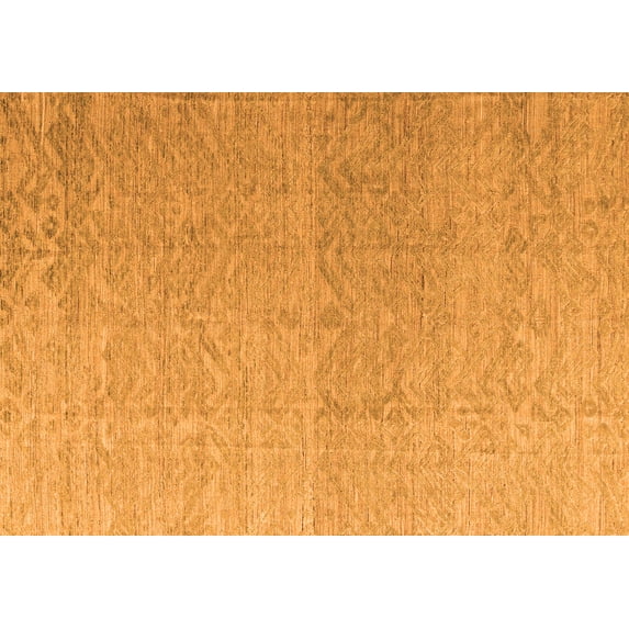 Ahgly Company Indoor Rectangle Abstract Orange Modern Area Rugs, 2' x 5'