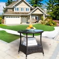 thumbnail image 2 of Clear Tempered Glass Surface | Ideal for Outdoor Tea Time on Patio | Benefit from 120lbs Weight Capacity, 2 of 6