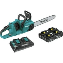 Makita XCU04PT1 18V X2 (36V) LXT Lithium-Ion Brushless 16 in. Cordless Chain Saw Kit with 4 Batteries (5 Ah)