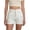 White, variant on Women's High Waisted Distressed White Denim Shorts Button Fly