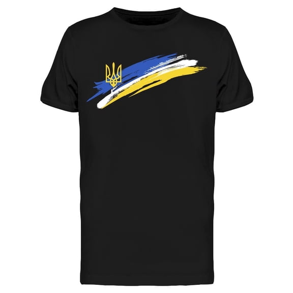 Brush Ukraine National Flag Tee Men's -Image by Shutterstock