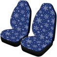 thumbnail image 1 of ABPHQTO Juego de 2 fundas para asientos de coche, copos de nieve navideños, protector universal para asientos delanteros de coche, apto para coche, SUV, sedán, camión, 1 of 3