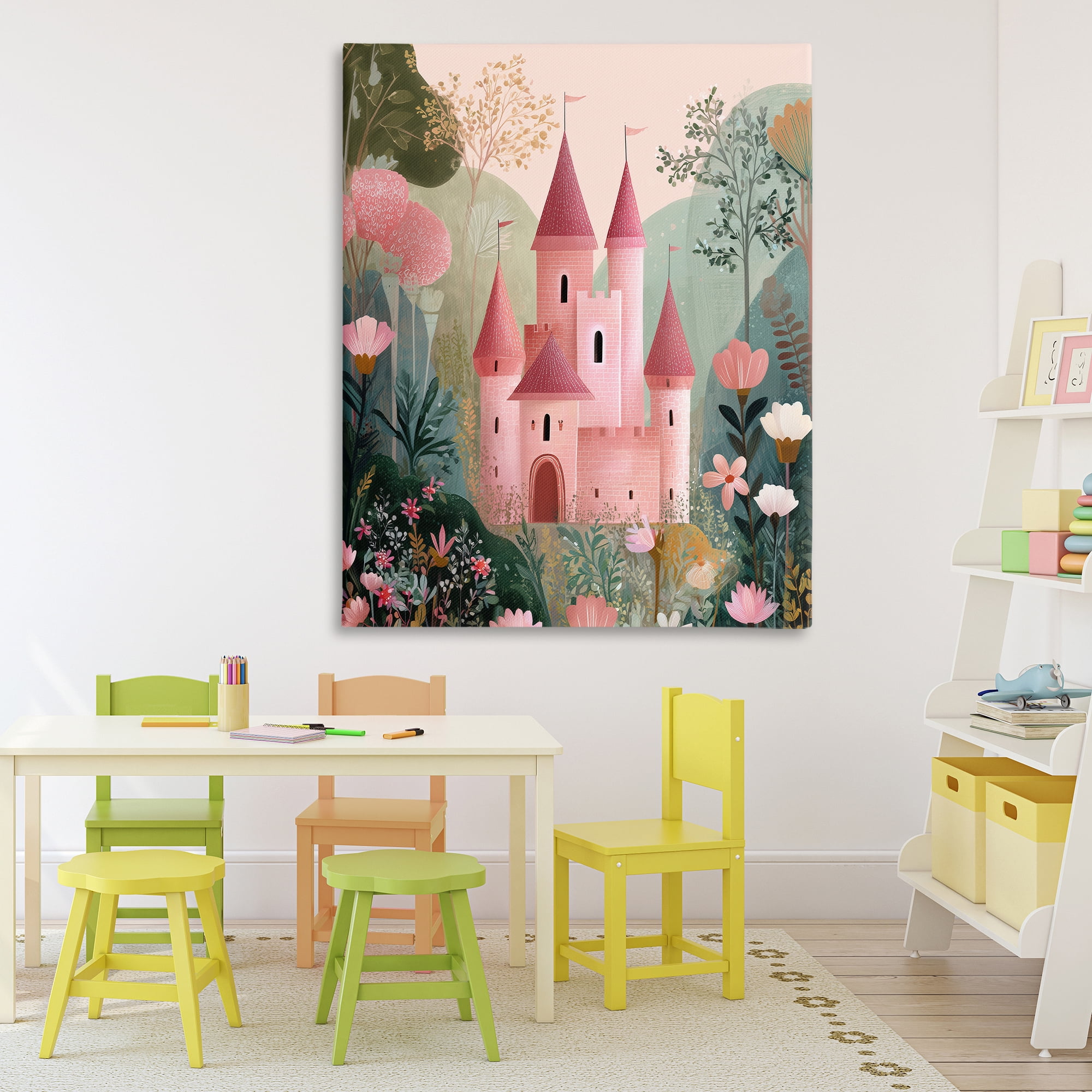 Stupell Industries Castle For A Princess Canvas Wall Art, design by Christine Simpson Art