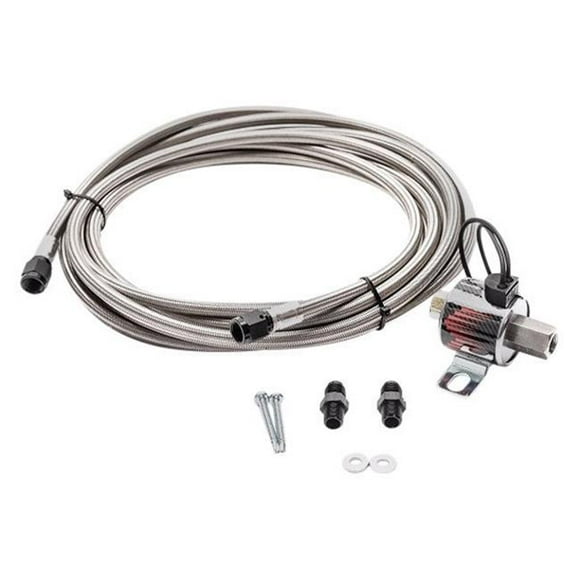 Snow Performance SNO-40012-BRD Braided Stainless Steel Line Trunk Mount Upgrade 4AN Systems