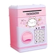 thumbnail image 4 of Caja de ahorros electrónica con forma de cerdito y rodillo para dinero, juguete para niños Gato rosa, 4 of 9