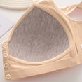 thumbnail image 5 of Qwertyu Daisy Bras for Seniors, Front Snap Closure Wireless Bra, Breathable Cotton Full Coverage Comfort Bra for Older Women, No Underwire Complexion 42, 5 of 6