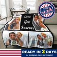 thumbnail image 3 of Custom Blankets with Photos Personalized Couples Gifts Customized Picture Blanket I Love You Gifts Birthday Gift for Wife Husband Girlfriend Boyfriend Blankets, 3 of 5
