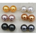 thumbnail image 5 of K-KED Wholesale 6Pairs 10/12mm South Sea shell pearl 925 Silver Plated Stud Earrings-10 mm, 5 of 5