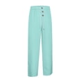thumbnail image 7 of Men's Waffle Weave Casual Pants Baggy Color Block Multi Pocket Wide Leg Pants Mint Green L, 7 of 7