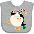 thumbnail image 3 of Inktastic Happy Christmas Penguin Boys or Girls Baby Bib, 3 of 4