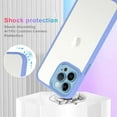 thumbnail image 2 of for iPhone 13 Pro Max Case Sparkly Diamond Crystal Metal Bling Camera Lens Cover Back Clear & Matte Bumper Shockproof Protective Case + Screen Protector for Girls and Women -Light Purple, 2 of 12