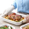 thumbnail image 3 of Wagensteiger Ceramic Roasting Pan, Baking Dish with Stainless Steel Rack, Non Stick Chicken Roaster Pan, Microwave or Conventional Oven Cooking, Food Prep Tools, White Color (White, 4.03 Quarts), 3 of 8