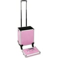 thumbnail image 3 of VER Beauty 9 in 1 Professional Aluminum Interchangeable Rolling Makeup Train Case Large Capacity Trolley Travel Storage Cosmetic Organizer Portable Extra Lid VT020 Pink Stripes, 3 of 6