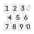 thumbnail image 1 of Yuarrent Número Stencil Kit Craft Pintura Letras Plantillas Suministros Hollow-out Alfabeto Patrón DIY Graffiti Papelería Cocina y Comedor 10 números/cinta Yuarrent HA062151-04B, 1 of 6