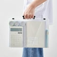 thumbnail image 4 of Langgg Transparent Portable File Case Double-buckle with Paper Protector Desk Paper Supplies Holder Document Paper Handle Box Containers A4 Thick Whote, 4 of 9