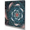 thumbnail image 2 of Full Bloom Blue Fractal Flower - Floral Canvas Art Print, 2 of 3