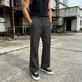 thumbnail image 5 of Guluxicc Men's Athletic Pants with Pockets Elastic Waist Drawstring Long Straight Leg Running Performance Trousers for Everyday Gym Workout Wear Summer Casual Outfits, 5 of 7
