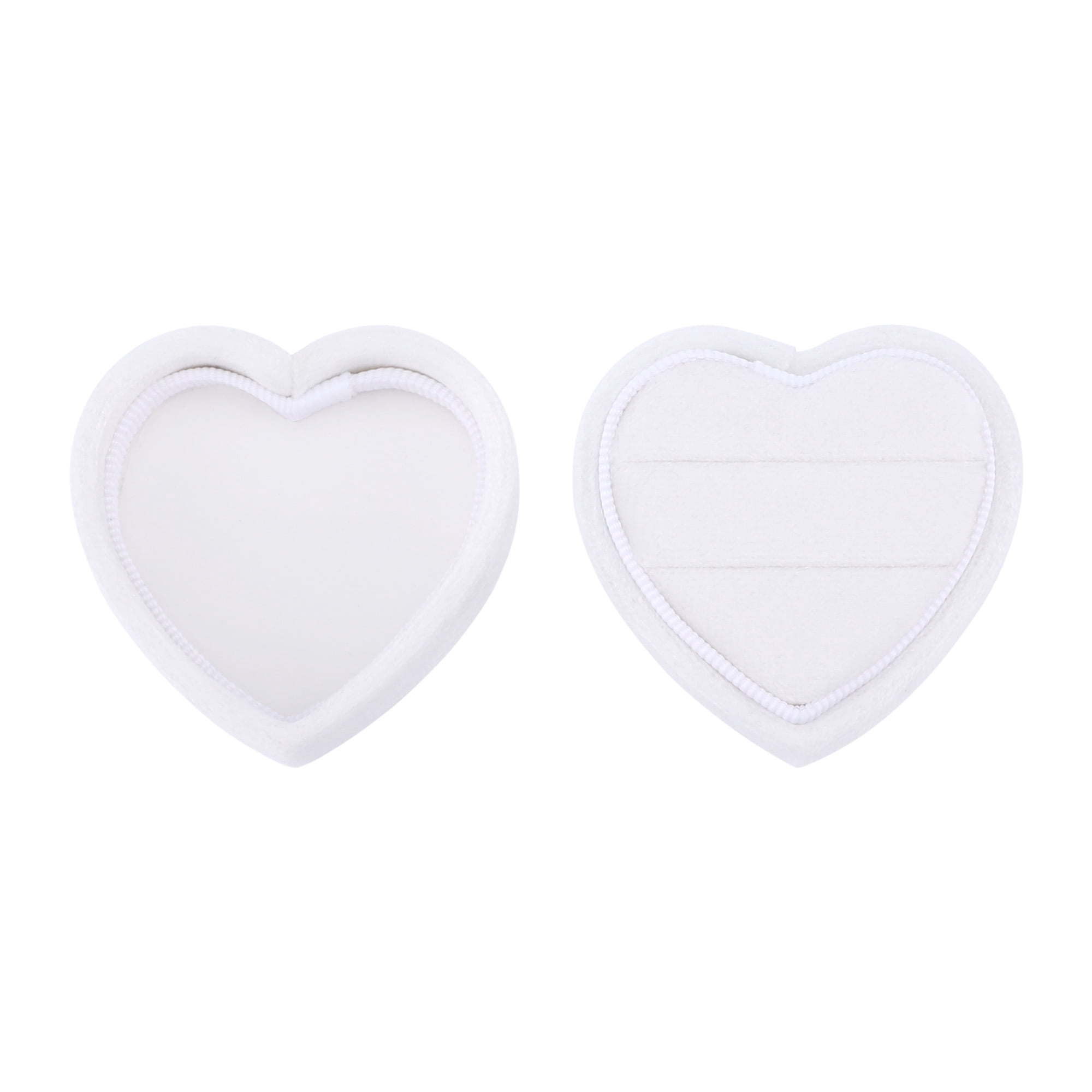 Unique Bargains Velvet Ring Box Jewelry Storage Holder White
