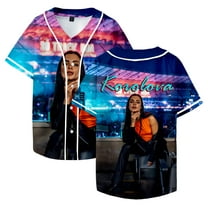Korolova Merch Baseball Jersey Men/Women Casual Thin button Baseball uniform Oil Slick Custom Jersey Style3