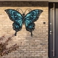thumbnail image 2 of 3D Metal Butterfly Wall Art Decor, Hand Painted Hanging Butterfly Ornament, Weatherproof Outdoor Fence, Patio, Tree, Indoor Wall Sculpture Decoration15.74*11.5 in., 2 of 6