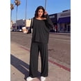 thumbnail image 5 of MINTREUS Women's Pajama Set Long Sleeve Sleepwear Set Soft Two Piece Matching Set with Pockets, 5 of 6