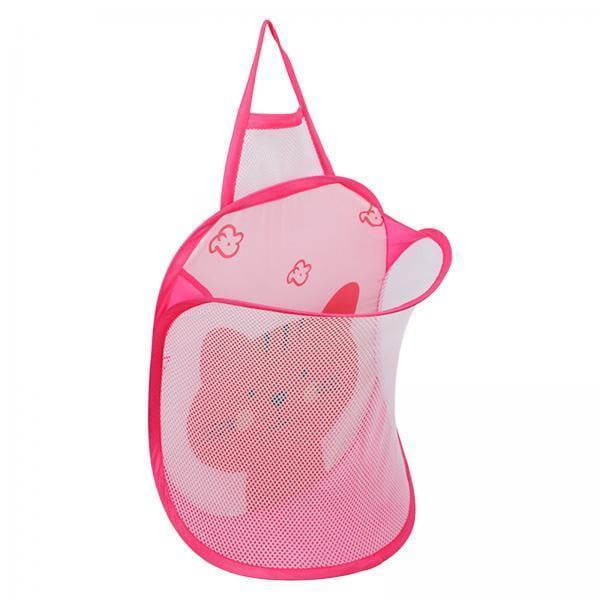 5x Cesto para La Colada Plegable Cesto para Juguetes para Bebés Bolsa para La Colada Cesto para La Colada de Malla Montado en La Pared para Cuarto de 5 piezas
