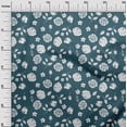 thumbnail image 2 of oneOone Silk Tabby Teal Green Fabric Florals Sewing Fabric By The Yard Printed Diy Clothing Sewing Supplies 42 Inch Wide, 2 of 4