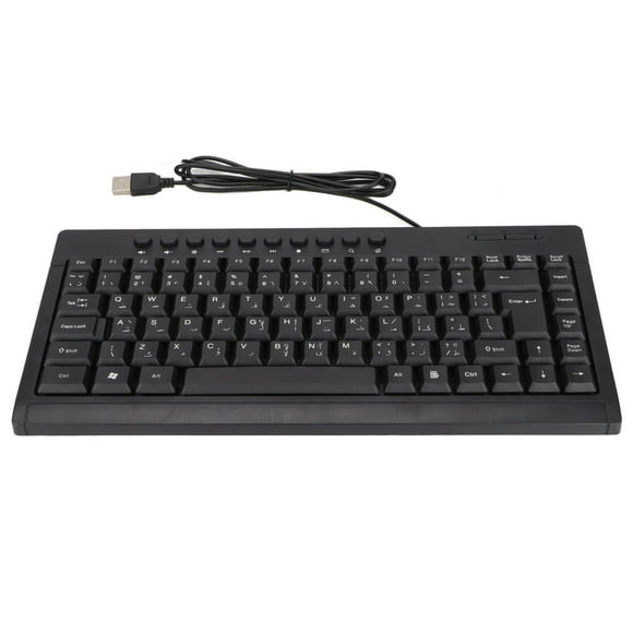 Black Keyboard, Universal 95 Keys Simple Operation Plug And Play Touch Comfort Keyboard  For  For Desktop Computer Laptop Arabic