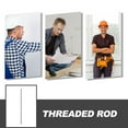 thumbnail image 3 of WRISTBIQUE Fully Threaded Stainless Steel Rod for Home Use Plated Silver Metal Rod with Clear Threads, 3 of 8