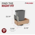 thumbnail image 3 of Rev-A-Shelf 4WCBM-1550DM-1 Conteneur à Déchets Coulissant Simple 50qt Montage Inférieur, 3 of 11