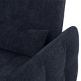 thumbnail image 4 of 52.8" Blue Chenille Tufted Loveseat Sofa Bed with Adjustable Backrest, 3 USB Ports & 2 Lumbar Pillows - Convertible Sleeper for Living Room, 4 of 40