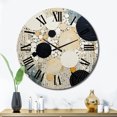 thumbnail image 1 of Designart "Medley in Monochrome III" Abstract Collages Oversized Wall Clock, 1 of 6