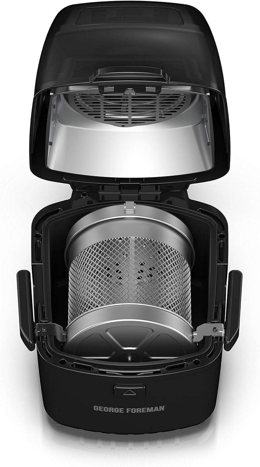 George Foreman GHFD6800B Twist N Crisp Air Fryer with Rotisserie, 3L Capacity