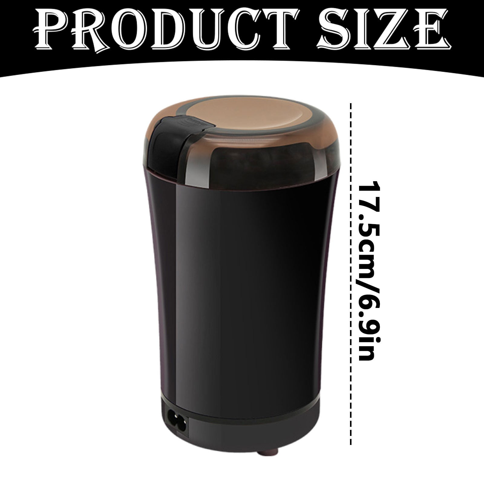 Electric Coffee Grinder EU Plug Mini Desktop Coffee Mill – Quiet Stainless Steel Blade Grinder for Coffee Beans, Spices, Nuts & Herbs Home Use