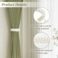 thumbnail image 5 of Dznils Natural Cotton Rope Curtain Tiebacks, Farmhouse Braided Curtain Holdbacks, White, Set of 4, 5 of 10