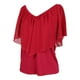 thumbnail image 3 of Camiseta Con Cuello Hombros Fríos Para Mujer Camiseta Entallada Con Hombros Descubiertos En Verano Con Gasa Rojo M BLESIY Camiseta de mujer con hombros descubiertos, 3 of 8