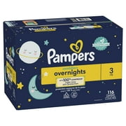 Pampers Swaddlers Overnight Diapers Size 3, 116 Count (Select for More Options)