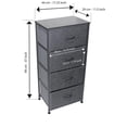 thumbnail image 5 of Nola Home Dresser Organizer, Fabric Drawer Storage Tower, 4-Drawers, 5 of 5