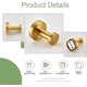 thumbnail image 4 of Bathroom Towel Hook 2 Pack, SUS 304 Stainless Steel Round Coat Robe Hanger, Contemporary Decorative Toilet Kitchen Clothes Wall Holder (Brushed Gold), 4 of 4