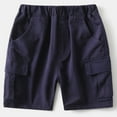 thumbnail image 2 of MEZZALL Boys Summer Casual Shorts Comfortable Kids Pocket Shorts Breathable Blend Elastic Waist Solid Color Playwear Toddler Boys Athletic Shorts Daily Wear Cozy / 9-10 Years, 2 of 3