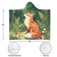thumbnail image 3 of Cozy Fox Wearable Blanket Hoodies for Bedding Travelling Cute Foxes Hooded Blankets for Women Men Adults Fox Lovers Decor Birthday Gifts 60×80 Inch, 3 of 5