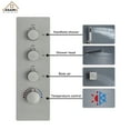 thumbnail image 5 of Boyel Living Luxury Shower System Set Wall Mount 3 Function 12inch Thermostatic Rainfall Shower with 6 Shower Massage Body Spray Jets,Brushed Nickel, 5 of 7