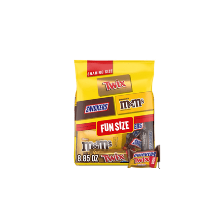 SNICKERS, M&M'S Peanut & TWIX Fun Size Chocolate Candy Variety Pack, Share Size Bulk