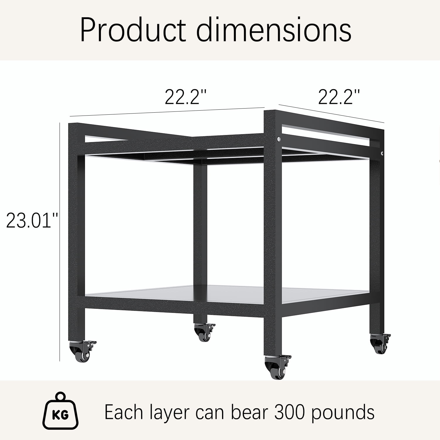 Mini Fridge Stand with Wheels,Microwave Stand,Mini Fridge Stand with Storage,Mini Fridge Table,Microwave Stand with Storage,Organizer for Dorm, Apartment, Office, Bedroom,23.2"H*22.4"W*22.4"D