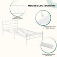 thumbnail image 4 of Cama Individual Blanca - 197x99cm Homemake Furniture, 4 of 6