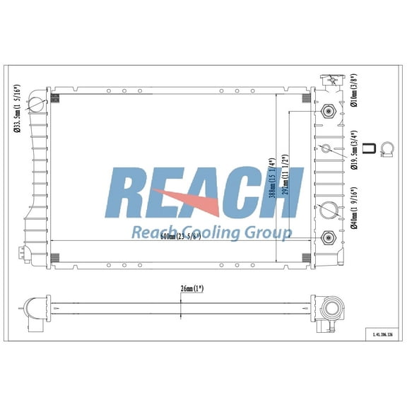 REACH 41-679 Radiator for S10/GMC S15 87-93, Automotive Radiator Replacement Part