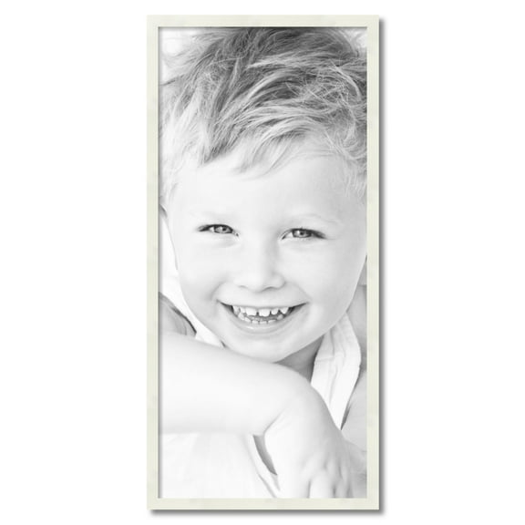 ArtToFrames 18" x 40" White Picture Frame, 18x40 inch White Wood Poster Frame (WOM-5140)