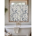 thumbnail image 4 of Blue Botanical Living Room Curtains 2 Panel, Rustic Country Spring Floral Summer Leaf Cafe Window Treatment, Farmhouse Bedroom Bathroom Kitchen Curtains Drapes 104"x45", 4 of 6