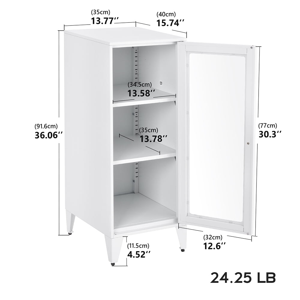 Private Jungle Freestanding Metal Storage Cabinet w/2 Adjustable Shelves and Locking Doors Private Jungle Freestanding Metal Storage Cabinet w/2 Adjustable Shelves and Locking Doors